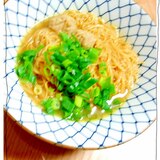 皿うどんの麺で和ラーメン風